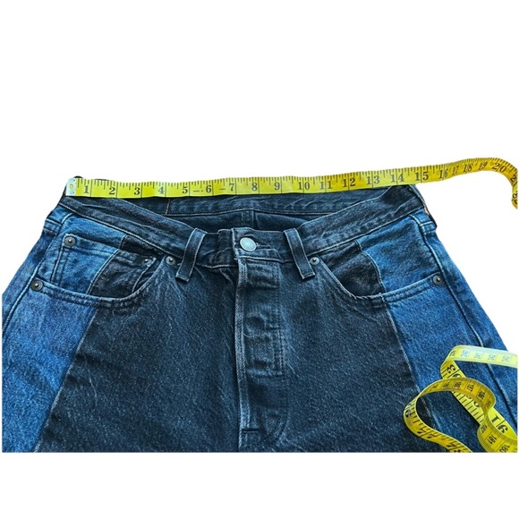 Levi’s 501 Two‑Tone Pieced Jeans 30x30 Dark Rinse 00501‑2764 - Picture 5 of 12